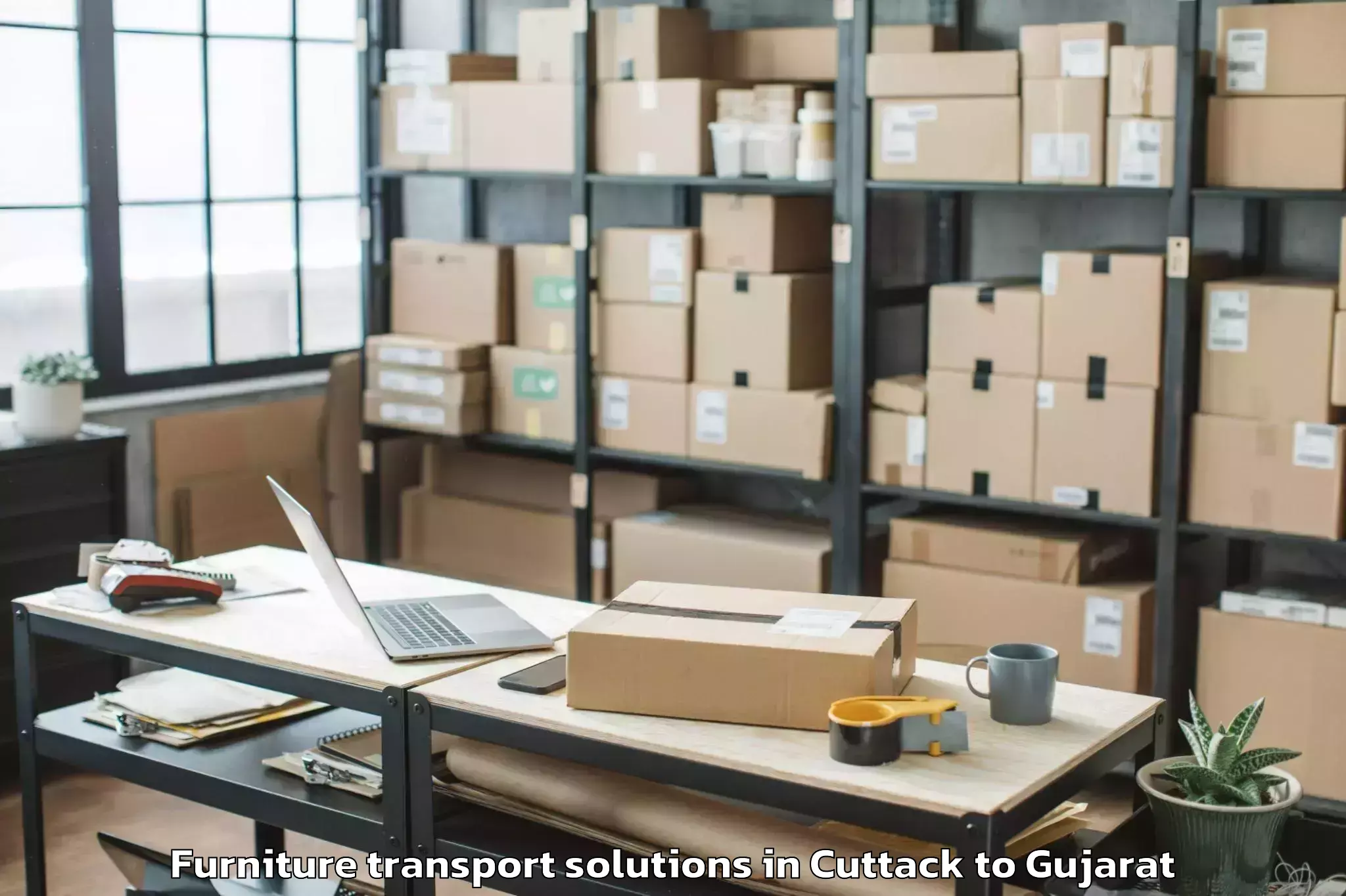 Quality Cuttack to Limbdi Furniture Transport Solutions